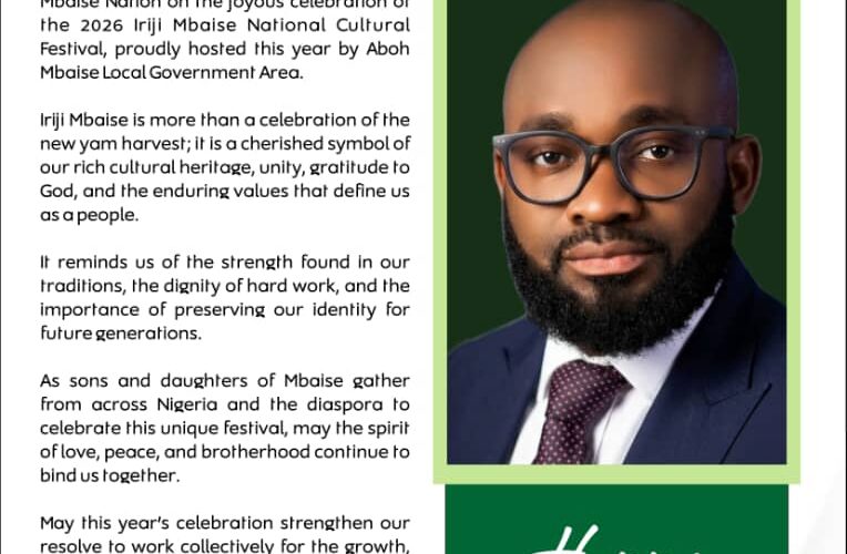 Hon. Arthur Ugochukwu felicitate With Mbaise Nation on the 2026 Iriji Mbaise Cultural Festival